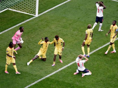 هاري كين يتحسر بعد إهدار فرصة لإنجلترا أمام غانا في كأس العالم - 23 يونيو 2026 - Reuters