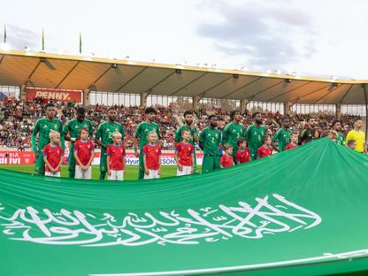 لقطة للمنتخب السعودي قبل مواجهة التشيك ودياً - 8 سبتمبر 2025 - X/@SaudiNT