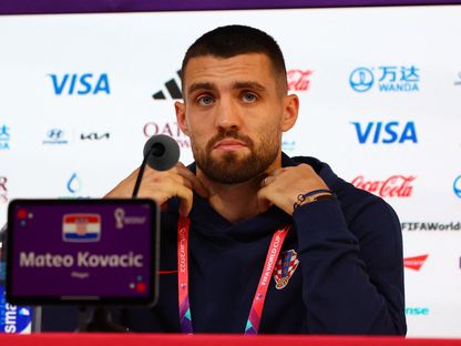 لاعب منتخب كرواتيا ماتيو كوفاتشيتش خلال مؤتمر صحافي - 16 ديسمبر 2022  - Getty 