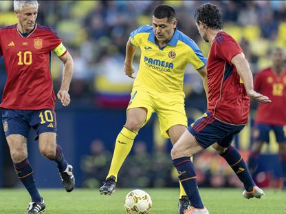 خوان رومان ريكيلمي في مباراة أساطير فياريال ضد أساطير منتخب إسبانيا 25-3-2023 - Web/Villarreal.es
