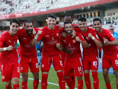 لاعبو شباب بلوزداد يحتفلون بالفوز على اتحاد بسكرة في الدوري الجزائري- 19 أبريل 2024 - X/@Chabab Riadhi Belouizdad - CRB 4 ي  ·  التعليقات