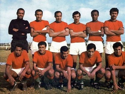 المنتخب المغربي المشارك في كأس العالم 1970 - صورة من الأرشيف للمنتخب المغربي في مونديال المكسيك 1970