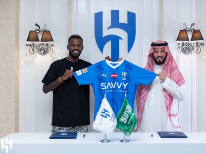 خلال تقديم حسان تمبكتي لاعباً جديداً للهلال - 21 أغسطس 2023 - twitter/Alhilal_FC