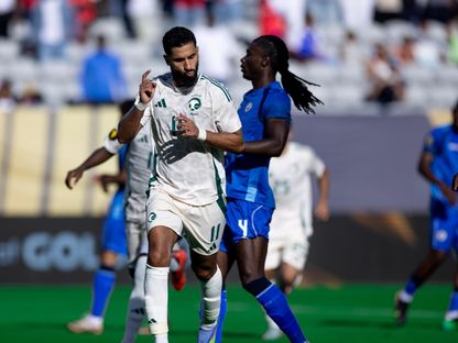 صالح الشهري بعد تسجيله هدفاً للمنتخب السعودي في مرمى هايتي بالكأس الذهبية - 16 يونيو 2025 - X/@SaudiNT