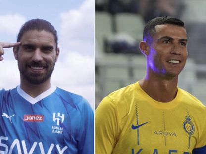 كريستيانو رونادو في مواجهة روبن نيفيز بنهائي البطولة العربية 2023 - Twitter/Alhilal, Alnassr
