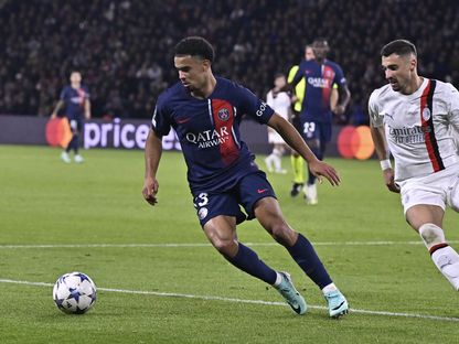 مباراة باريس سان جيرمان وميلان في دوري أبطال أوروبا 25-10-2023 - PSG/x