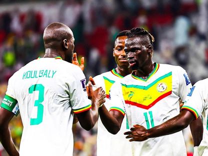 لاعبو منتخب السنغال خلال لقاء النيجر الودي - x/@ActuFootAfrique