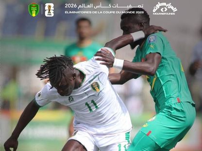 من مباراة موريتانيا والسنغال في تصفيات كأس العالم- 9 يونيو 2024 - X/@FFRIM
