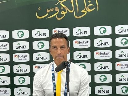 بريكليس شاموسكا مدرب التعاون في المؤتمر الصحافي - 24 سبتمبر 2023 - X/@aawsat_spt