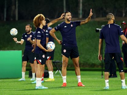 خلال تدريب لمنتخب تونس في قطر - 29 نوفمبر 2022 - REUTERS