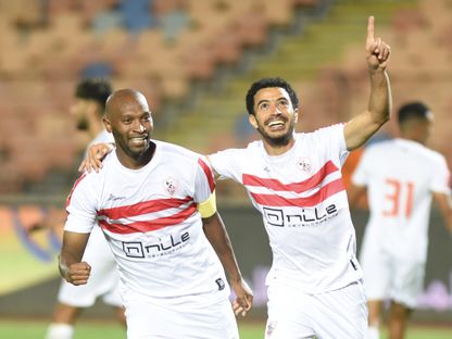 احتفال شيكابالا بالهدف الثاني للزمالك أمام غزل المحلة - Twitter/@zamalek