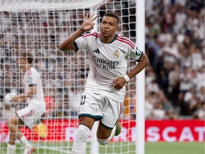 كيليان مبابي بعد تسجيله هاتريك لريال مدريد في مرمى ريال سوسيداد - 26 أغسطس 2026 - realmadrid.com
