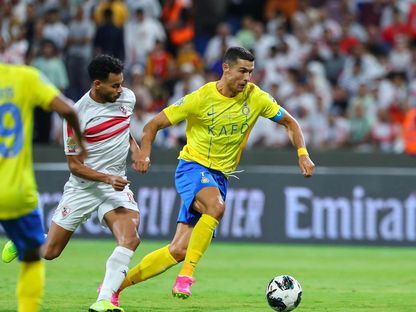 كريستيانو رونالدو خلال مباراة بين النصر والزمالك في كأس الملك سلمان - 3 أغسطس 2023 - Twitter/@AlNassrFC