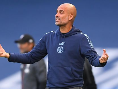 المدير الإسباني لمانشستر سيتي جوسيب غوارديولا - AFP