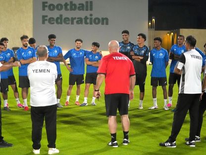 لاعبو منتخب اليمن خلال تدريب - 16 سبتمبر 2026 - FB/@الاتحاد اليمني لكرة القدم