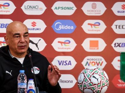 حسام حسن في المؤتمر الصحفي التقديمي لمباراة مصر وجنوب إفريقيا بكأس أمم إفريقيا في المغرب - 25 ديسمبر 2025 - /EFA/x
