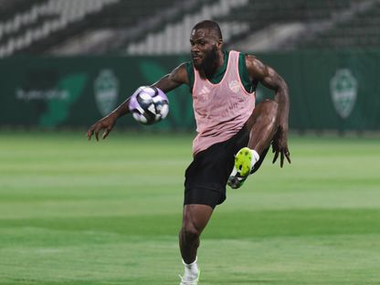 فرانك كيسي خلال تدريب للأهلي - 19 مايو 2026 - X/@ALAHLI_FC