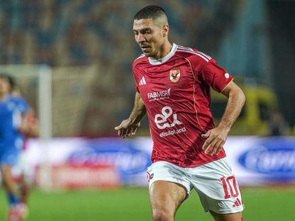 محمد شريف خلال مباراة الأهلي وسموحة بالدوري المصري - 11 أبريل 2026 - FB/alahly