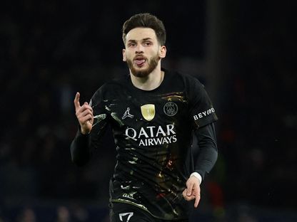 خفيتشا كفاراتسخيليا من مباراة باريس سان جيرمان وتشيلسي بدوري أبطال أوروبا - 11 مارس 2026 - Reuters