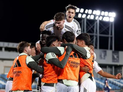 احتفال جاكوبو أورتيغا ولاعبي ريال مدريد كاستيا بالفوز على رديف سيلتا فيغو - 3 أبريل 2026 - realmadrid.com