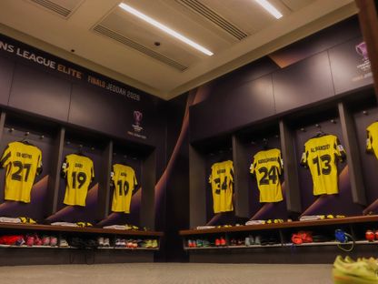 غرفة ملابس الاتحاد قبل مواجهة الوحدة في ثمن نهائي دوري أبطال آسيا للنخبة - 14 أبريل 2026 - X/@ittihad