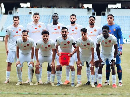 فريق نهضة بركان قبل مواجهة باور ديناموز بدوري أبطال إفريقيا - 7 فبراير 2026 - @RS Berkane