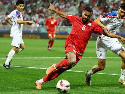 خلال مباراة عُمان وتايلاند في كأس آسيا - 21 يناير 2024 - Reuters 