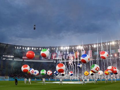 حفل افتتاح بطولة أوروبا 2020 في الملعب الأولمبي في روما - 11 يونيو 2021 - TWITTER/@FIGC