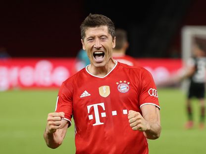 البولندي روبرت ليفاندوفسكي مهاجم بايرن ميونيخ الألماني - AFP