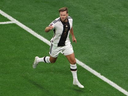  الألماني نيكلاس فولكروغ بعد تسجيله هدفاً في مرمى إسبانيا - 27 نوفمبر 2022 - REUTERS