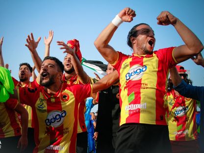 لاعبو الترجي الجرجيسي يحتفلون بالفوز على أولمبيك مدنين في دوري الدرجة الثانية التونسي - 1 يونيو 2024 - FB/@Espérance Sportive de Zarzis