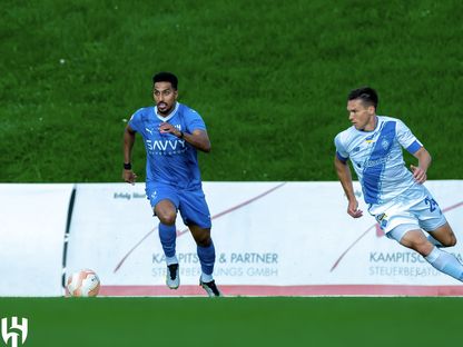 سالم الدوسري في مباراة الهلال ودينامو كييف - Twitter/@alhilal
