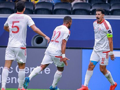 بغداد بونجاح يحتفل بهدف الشمال امام الاتحاد بدوري ابطال اسيا للنخبة - 14 سبتمبر 2026 - alshamal_club/x