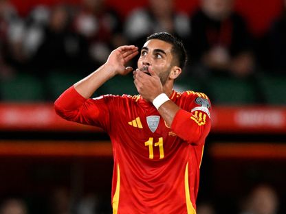 مهاجم منتخب إسبانيا فيران توريس خلال مواجهة جورجيا في تصفيات كأس العالم 2026 - 11 أكتوبر 2025 - REUTERS