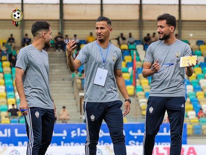 لاعبو منتخب ليبيا قبل مواجهة موريشيوس في تصفيات كأس العالم - 6 يونيو 2024 - FB/LFF