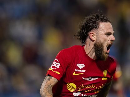 ناهيتان نانديز  يحتفل بهدف سجله للقادسية في مرمى نيوم بالدوري السعودي - 12 فبراير 2026 - X/@Alqadsiah