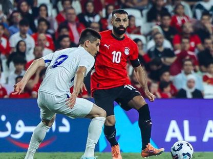 محمد صلاح في ودية مصر وأوزبكستان بدورة العين الودية - 14 نوفمبر 2025 - EFA/facebook