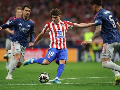 جوليان ألفاريز خلال مباراة أتلتيكو مدريد وأرسنال بدوري أبطال أوروبا - 29 أبريل 2026 - Reuters