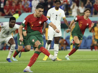 كريستيانو رونالدو يسجل هدف التقدم في مباراة غانا والبرتغال بمونديال قطر 2022 - Getty