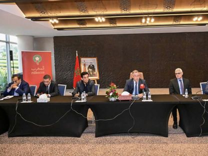 اجتماع رئيس الاتحاد المغربي لكرة القدم فوزي لقجع بأعضاء المكتب التنفيذي - frmf