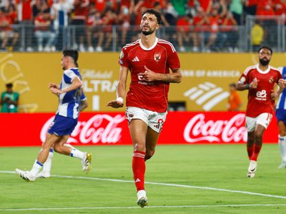 وسام أبو علي بعد تسجيله هدفاً للأهلي في مرمى بورتو بكأس العالم للأندية - 23 يونيو 2025 - Reuters