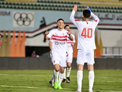 أحمد بلحاج يسجل هدف الزمالك الثالث أمام حرس الحدود في الدوري المصري - Zamalek social media