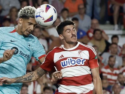 أراوخو في مباراة برشلونة وغرناطة بالدوري الإسباني 8-10-2023 - Reuters