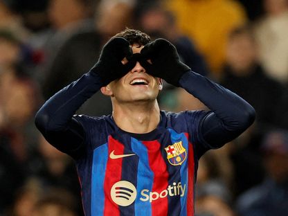 بيدري في مباراة برشلونة وخيتافي - 22 يناير 2023 - Reuters