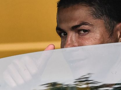 كريستيانو رونالدو بعد حضوره تدريبات يوفنتوس - AFP