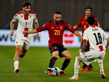 داني كارفاخال بقميص منتخب إسبانيا في مواجهة جورجيا - 8 سبتمبر 2023 - twitter/DaniCarvajal92