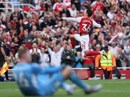 مارتن زوبيمندي يحتفل بالتسجيل مع أرسنال ضد فورست - 13 سبتمبر 2025 - Action Images Via Reuters