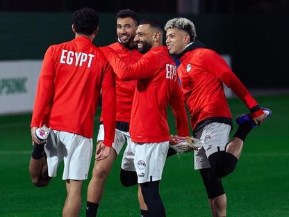 محمد صلاح خلال تدريبات منتخب مصر قبل مواجهة كوت ديفوار - 9 يناير 2026 - X@EFA