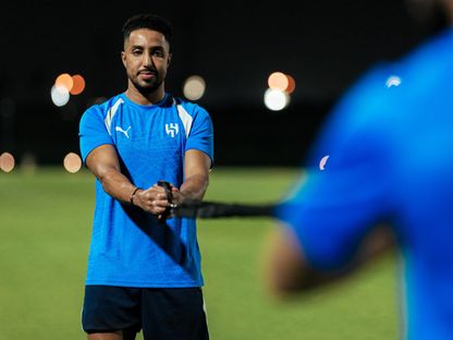 سالم الدوسري من تدريبات الهلال في قطر قبل مواجهة الشمال في دوري أبطال آسيا للنخبة - 25 أكتوبر 2026 - X/Alhilal_FC