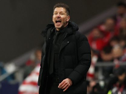 دييغو سيميوني خلال مباراة أتلتيكو مدريد وريال بيتيس بالدوري الإسباني - 8 فبراير 2026 - Reuters